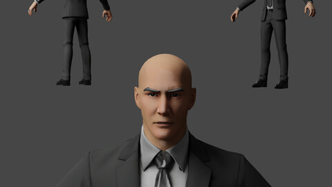 Hitman Lowpoly Rigged