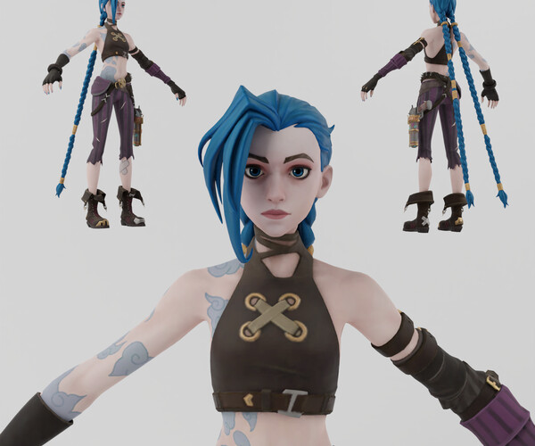 ArtStation - Jinx Lowpoly RIgged | Resources