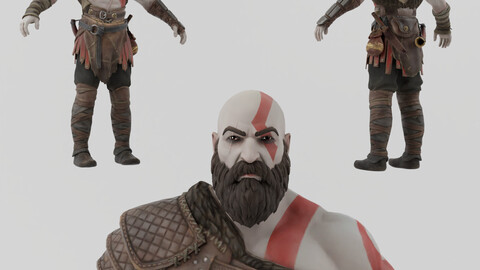 Kratos Lowpoly Rigged