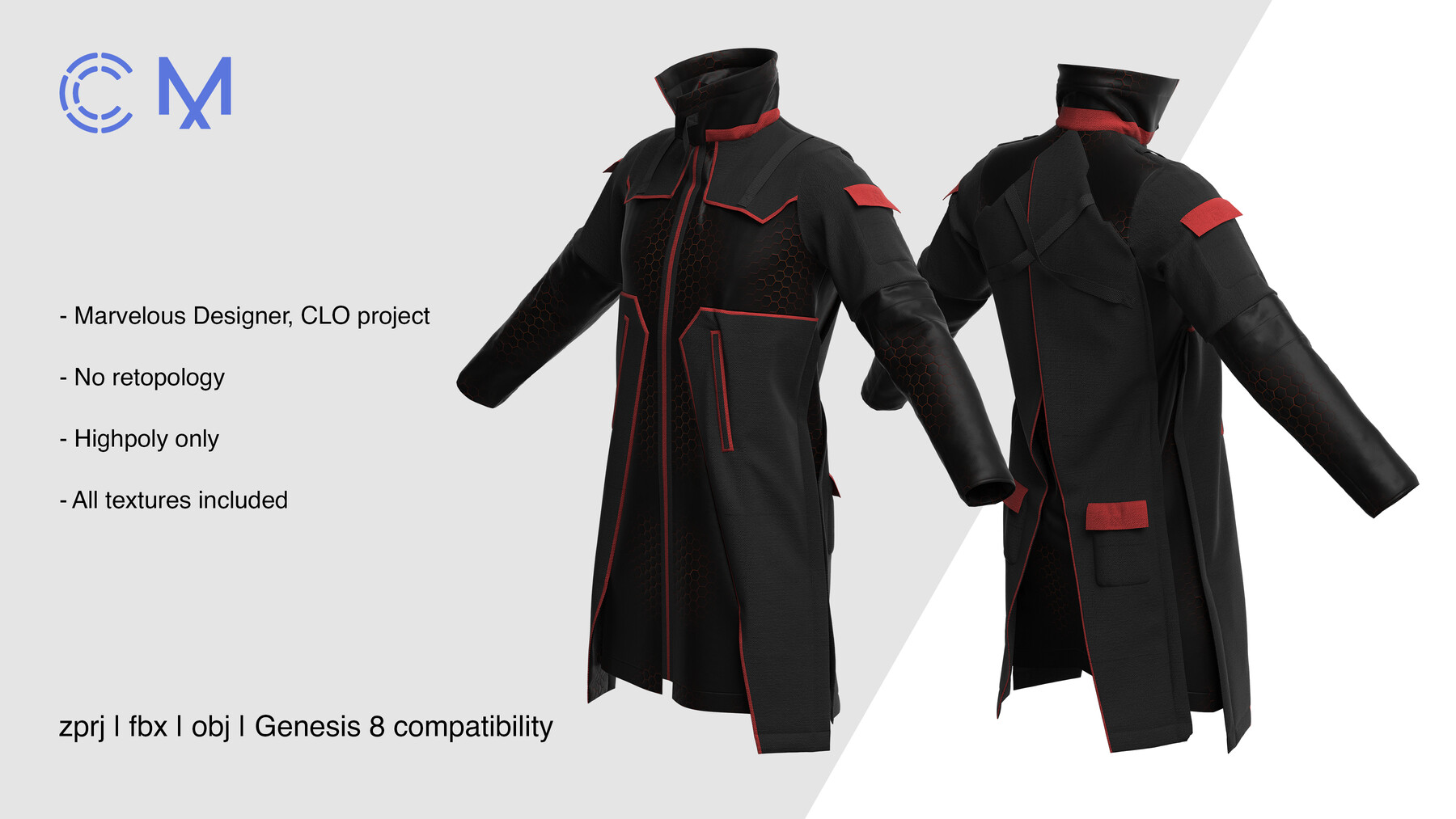 ArtStation - Military Sci-Fi Coat | Game Assets