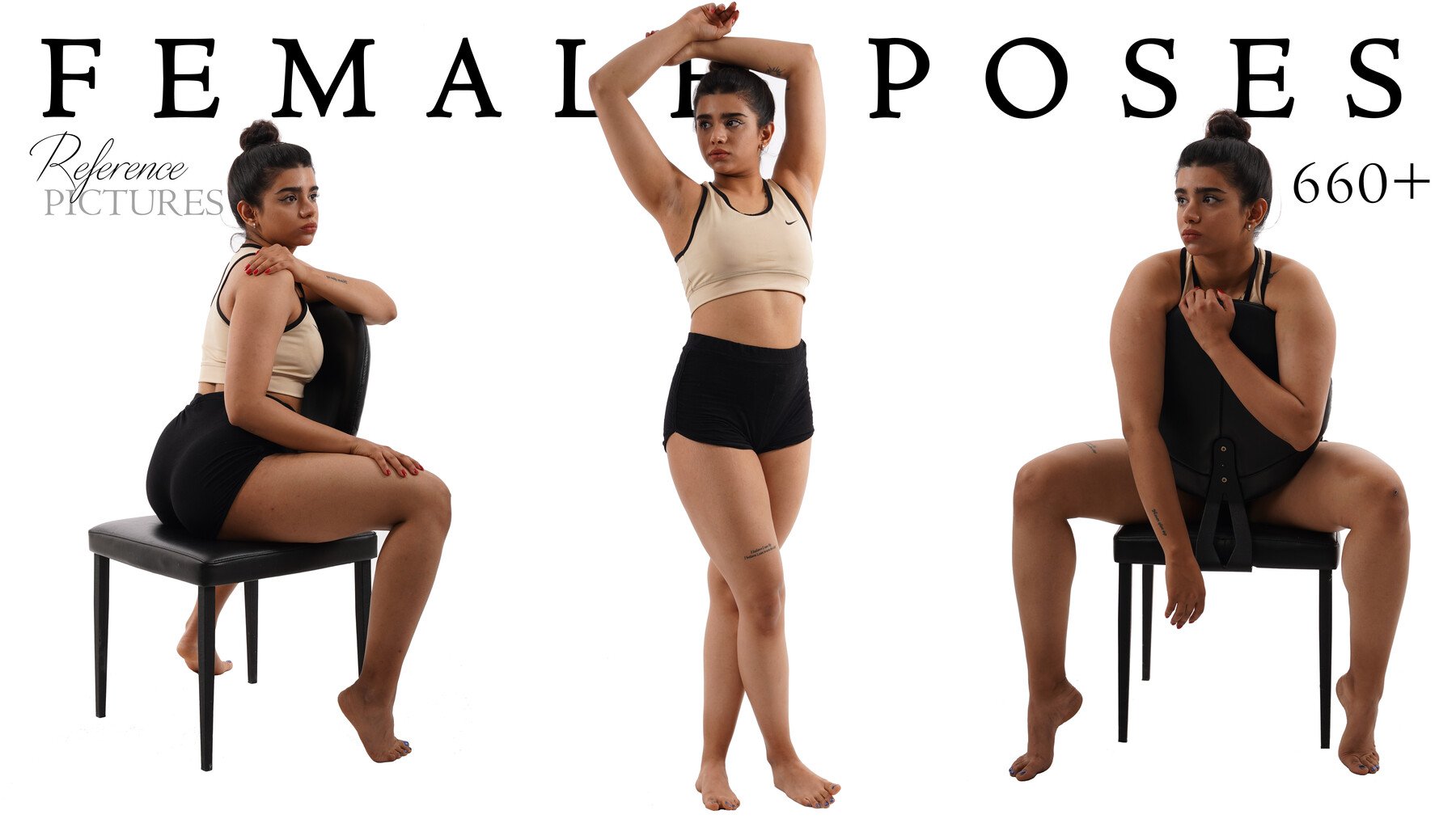 Pose Reference for Artists - Female - Sitting Artists: Feel free to use our  poses to create your own art, without worry. Our poses are 'free to use' if  you are making