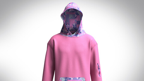 Mens Hoodie-hood Print