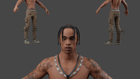 Travis Scott Lowpoly Rigged