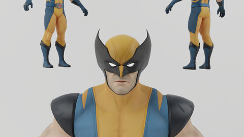 Wolverine Lowpoly Rigged