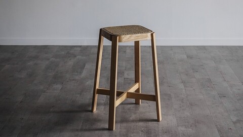 Natural Rattan Stool