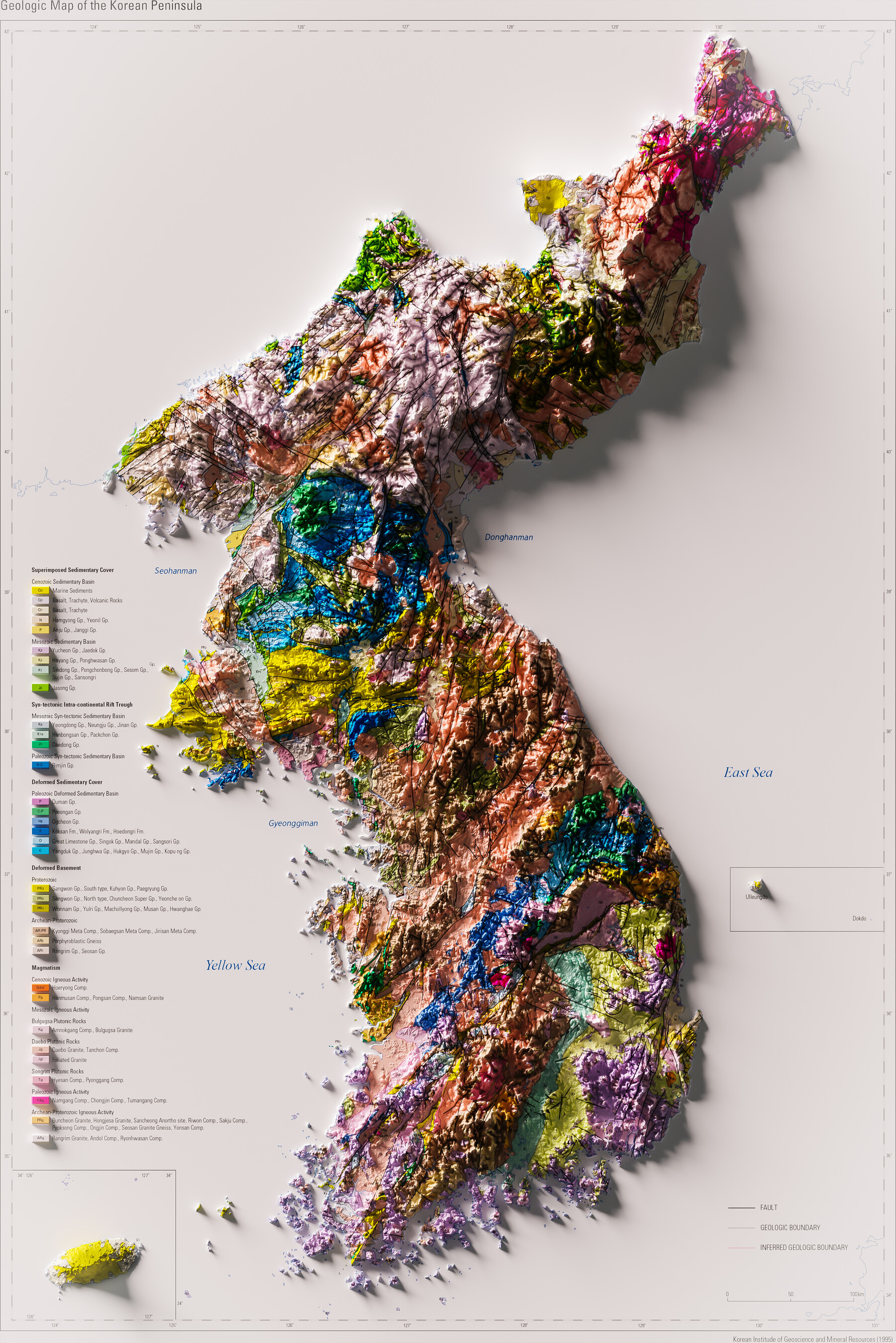 ArtStation - 3D Geologic Map of the Korean Peninsula  Artworks