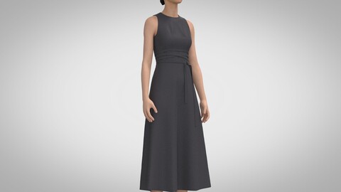 Empire Dress, Marvelous Designer, Clo +fbx, obj