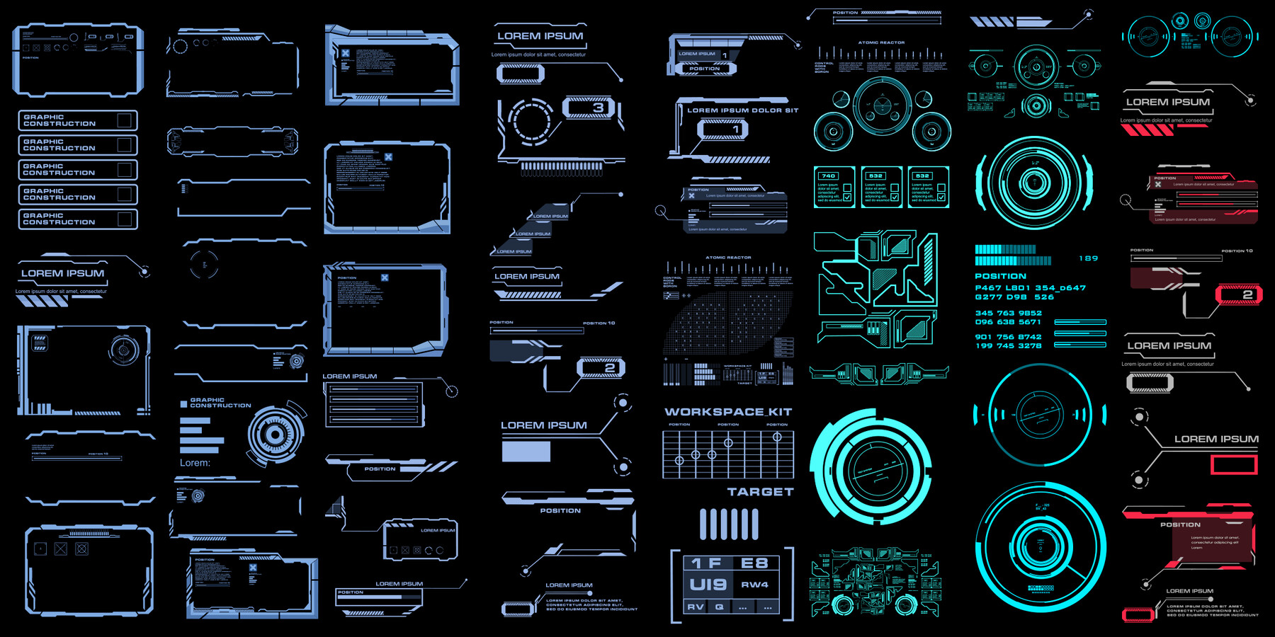 ArtStation - Emissive Ui Decals Pack Vol 3 | Png | Kpack | Decal ...