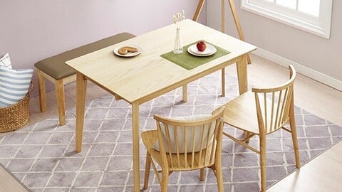 dining table set for 4 bench type