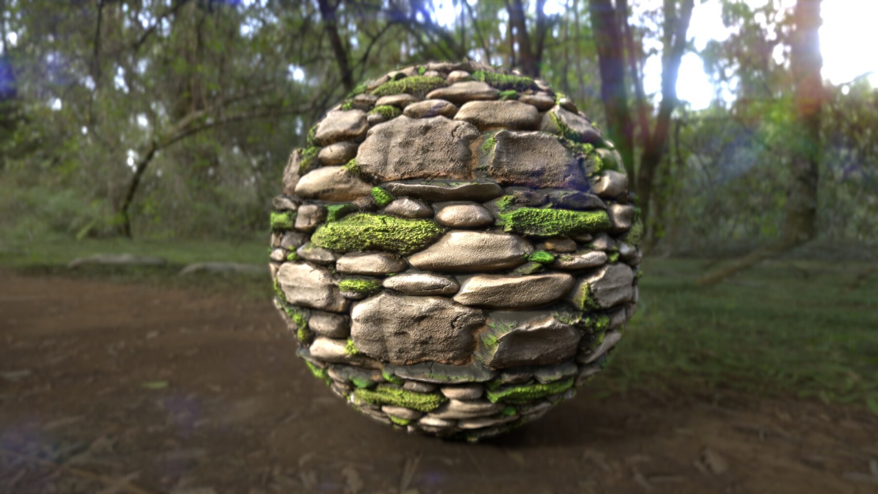 ArtStation - 11 - Mossy Stone Wall Substance materials | Game Assets