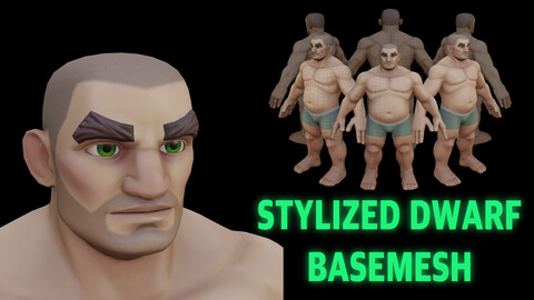 Stylized Dwarf Basemesh