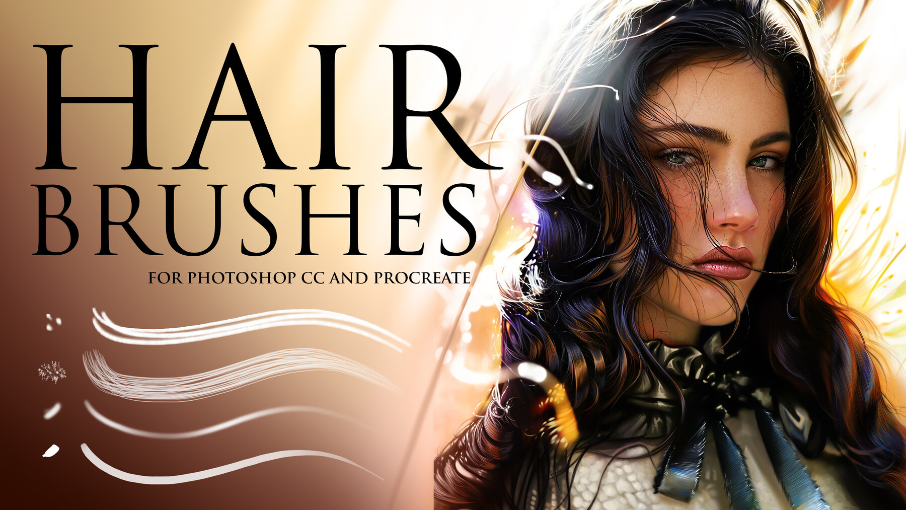 ArtStation - Hair Brushes for Photoshop and Procreate | Brushes