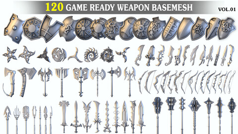 120 Game Ready Weapon Basemesh_vol_01
