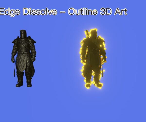 ArtStation - Unity Shader - Edge Dissolve - Outline 3D Art | Game Assets