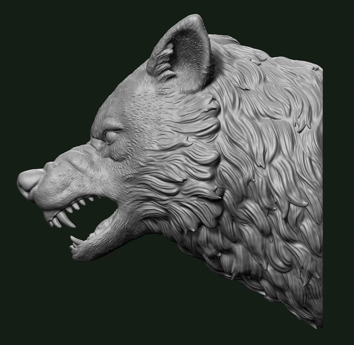 Artstation Wolf Head 3d Print Model Resources