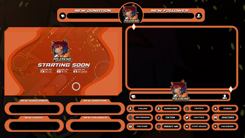 best custom twitch logo and overlay stream package
