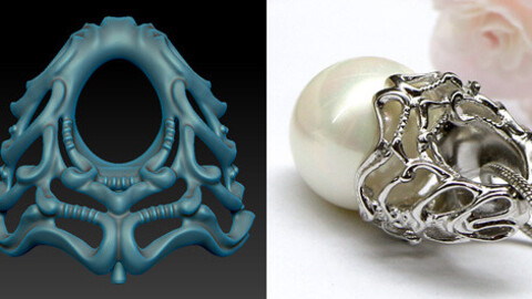 Pendant for a big pearl or bead. Download jewelry 3D model for printing