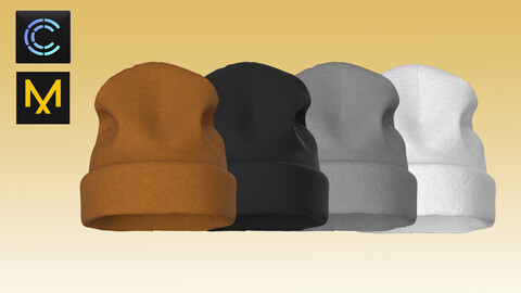 Unisex winter hat (MD/ Clo3d zprj project + fbx + obj)