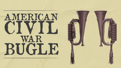 US CIVIL WAR BUGLE 3D MODEL FREE