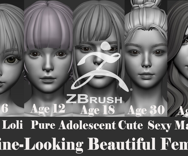 Artstation 5 Fine Looking Beautiful Female Basemesh From 6 To 40