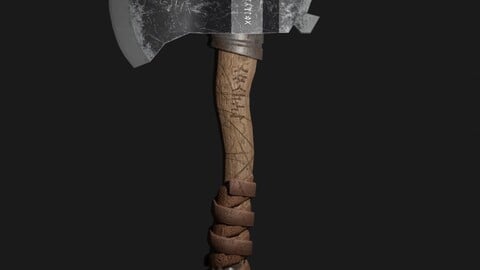 Runic Metal Axe