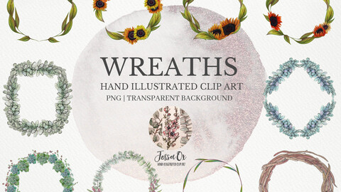 Wonderful Wreaths Clipart Collection