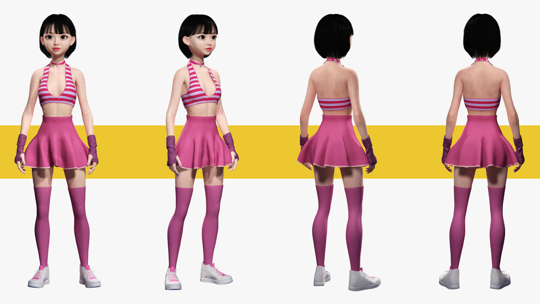 1800px x 1013px - ArtStation - Naked girl Asian Woman RealTime japanese korean Female 3D |  Game Assets