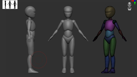 Base Mesh Block Out Human Character