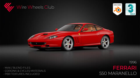 1996 Ferrari 550 Maranello - 3D Model