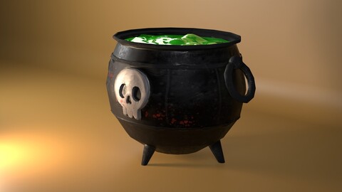 Stylized witch's cauldron | Haloween