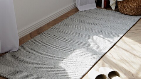 Herringbone baltan bedroom rug