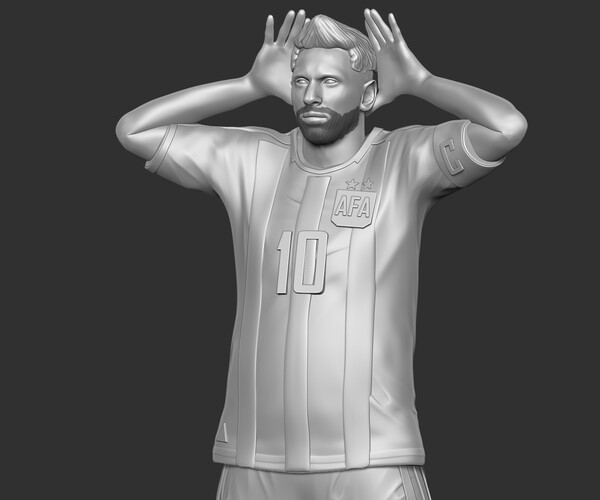 ArtStation - Messi Argentina Home Authentic Jersey World Cup Football 2022