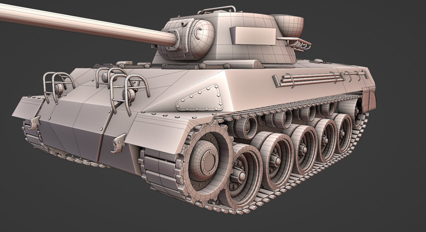 ArtStation - M18 Hellcat WW2 Tank (Rigged) | Game Assets