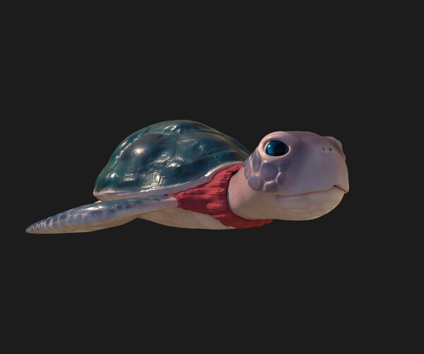 ArtStation - Turtle in the turtleneck - 3d stylized, rigged | Resources