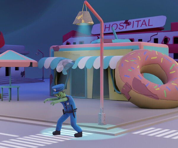 ArtStation Clay City Zombie APOCALYPSE with Characters Game Assets