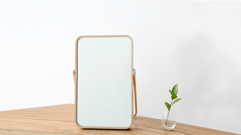 DAILY square desk mirror KS1002MIR natural
