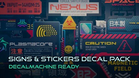 Signs And Stickers Decal Pack