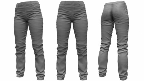 Womens Jeans High Poly 3d model (ZTL/OBJ)