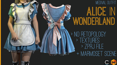 Medival Outfit / Alice in Wonderland (Lolita/Maid style) Marvelous Designer Project