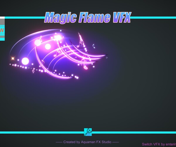 ArtStation Unity Magic Flame VFX 2 Effect (Black Magic) Game Assets