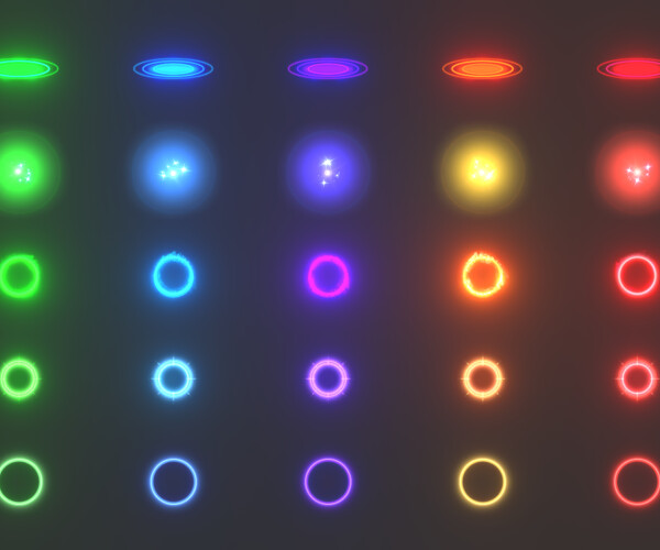 ArtStation Unity UI VFX Package Vol.1Vol.4 / Visual Effects Game
