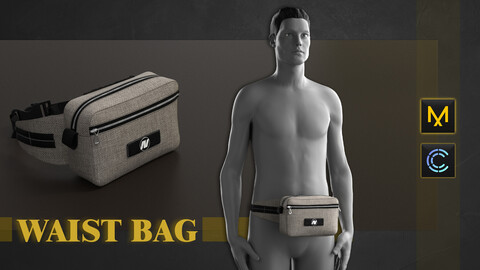 WAIST BAG,MARVELOUS DESIGNER,CLO+OBJ.FBX