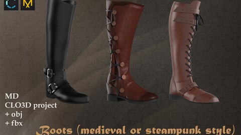 Boots medieval or steampunk style