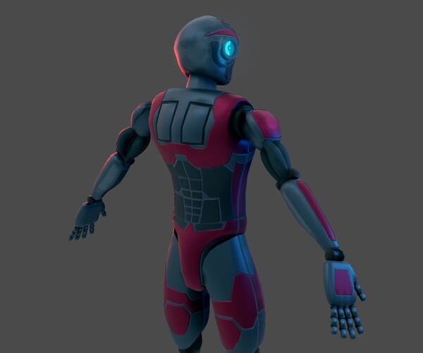 ArtStation - Sci-Fi Cyborg - Low Poly Game Ready PBR | Game Assets