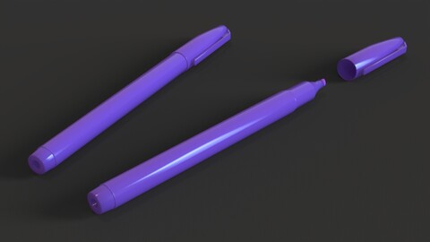 Pen Highlighter 3D Model