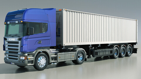 Scania truck R580 With Container Refrigerator