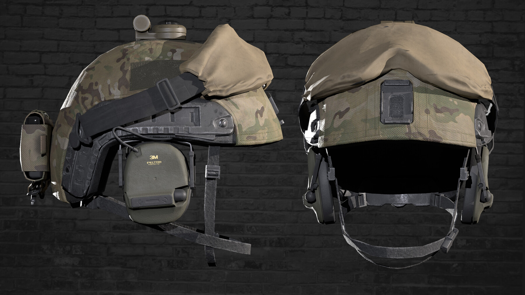 Artstation - Military Game Ready Lszh High Cut Helmet Low-poly 3d Model 