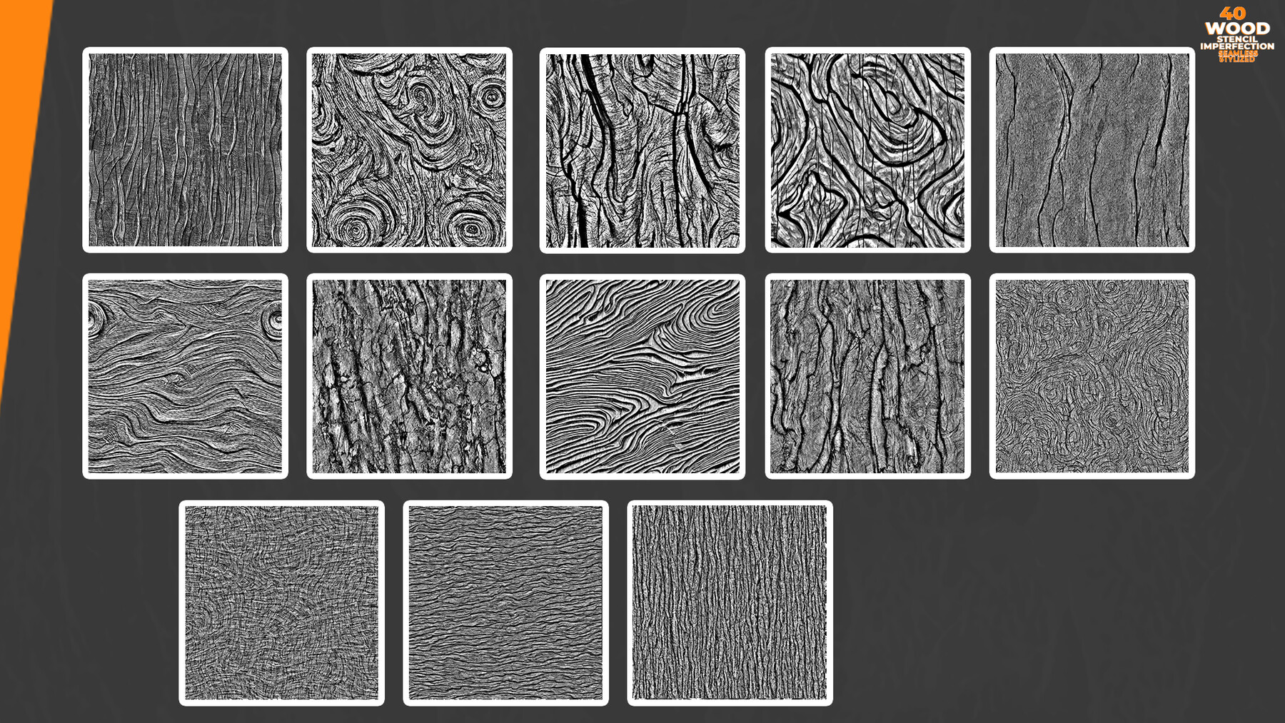 40+ Wood Stencil Imperfection Seamless vol.2 preview 3