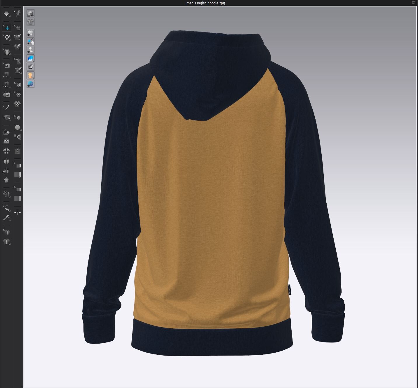 ArtStation men's raglan hoodie, marvelous designer,clo3d Resources