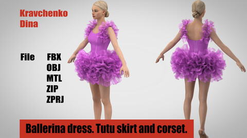Ballerina dress. Tutu skirt and corset.